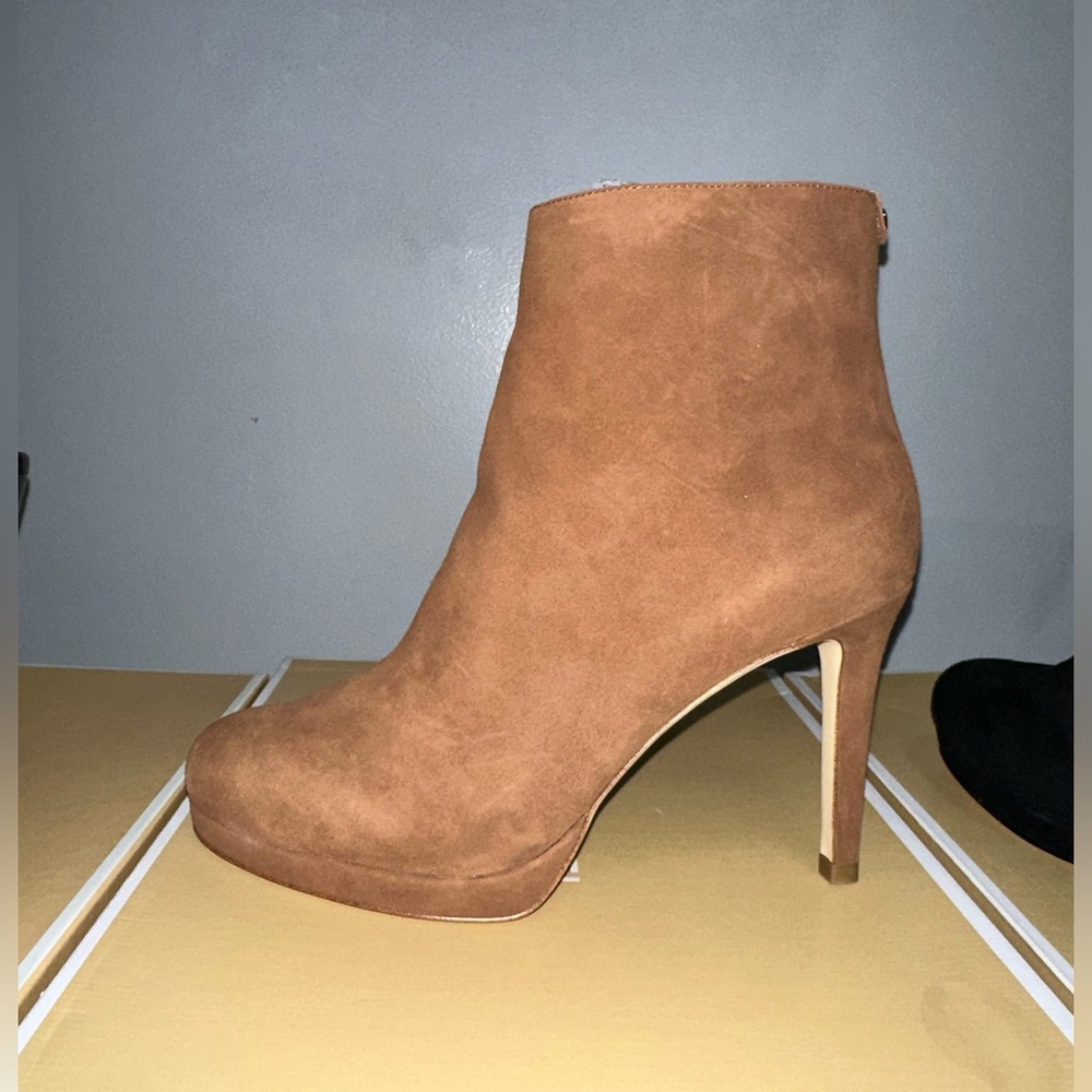 Brown suede Michael Kors booties